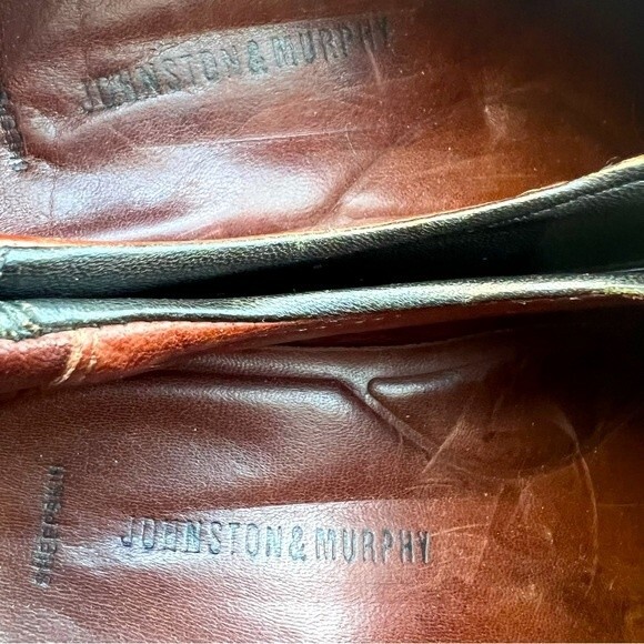 Johnston & Murphy Black Leather Square Toe Slip On Loafer Shoes Men\'s Size‎ 12 main image 10